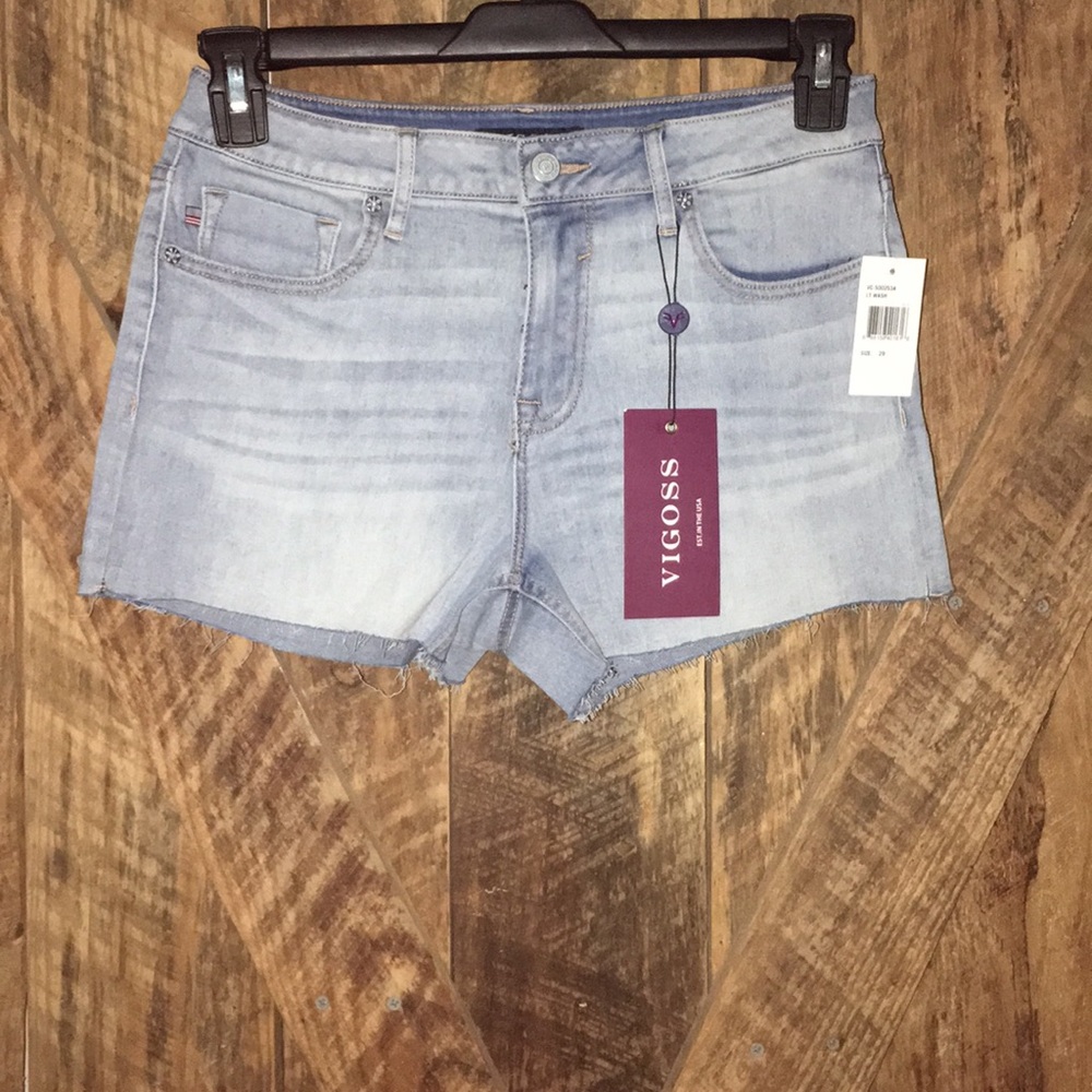 Mid Rise Cut Off Jean Shorts